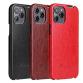 Fierre Shann Retro Ölwachstextur Vertikales Flip-PU-Lederetui, Für iPhone 12 mini, Für iPhone 12 / 12 Pro, Für iPhone 12 Pro Max
